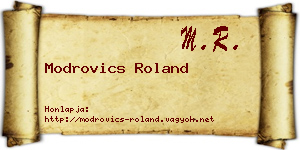 Modrovics Roland névjegykártya